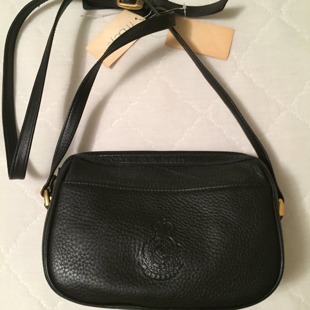 NWT Charter Club (Macy's) black leather  handbag